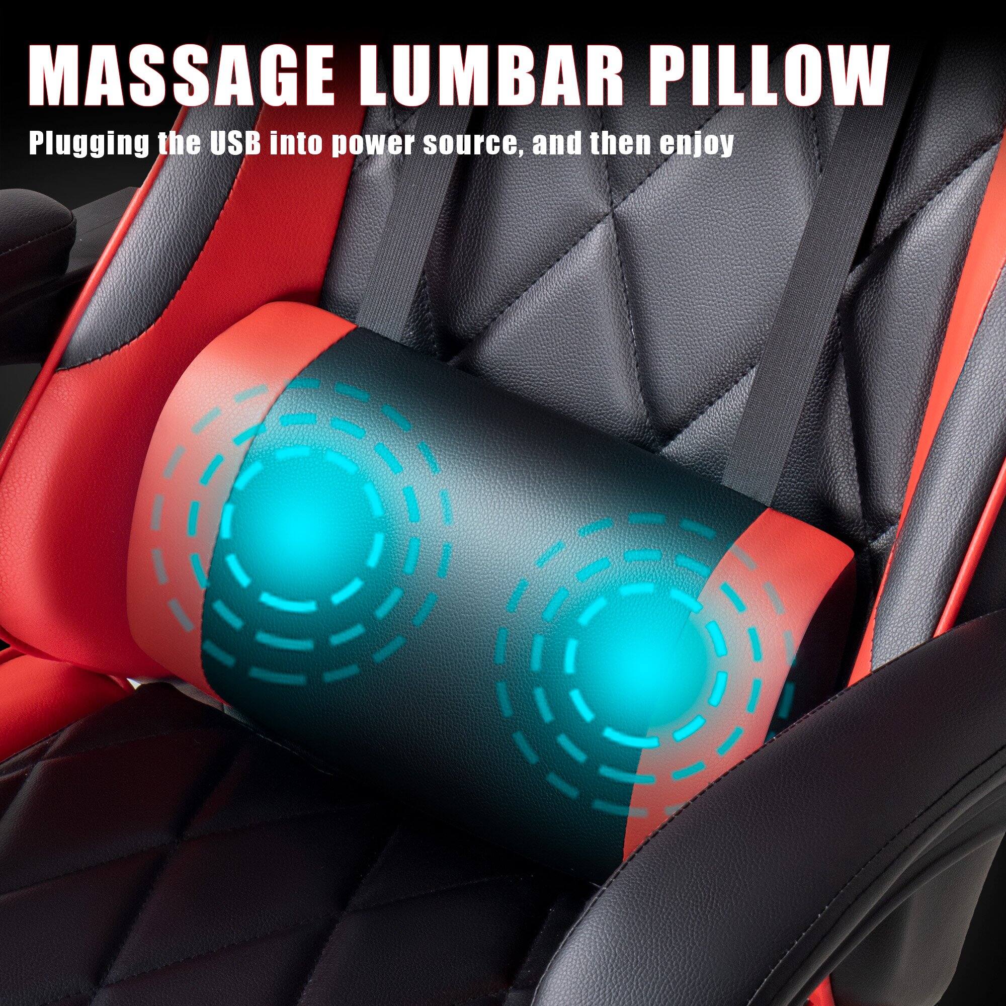 MASSAGE LUMBAR PILLOW  
Plugging the USB into power source, and then enjoy
