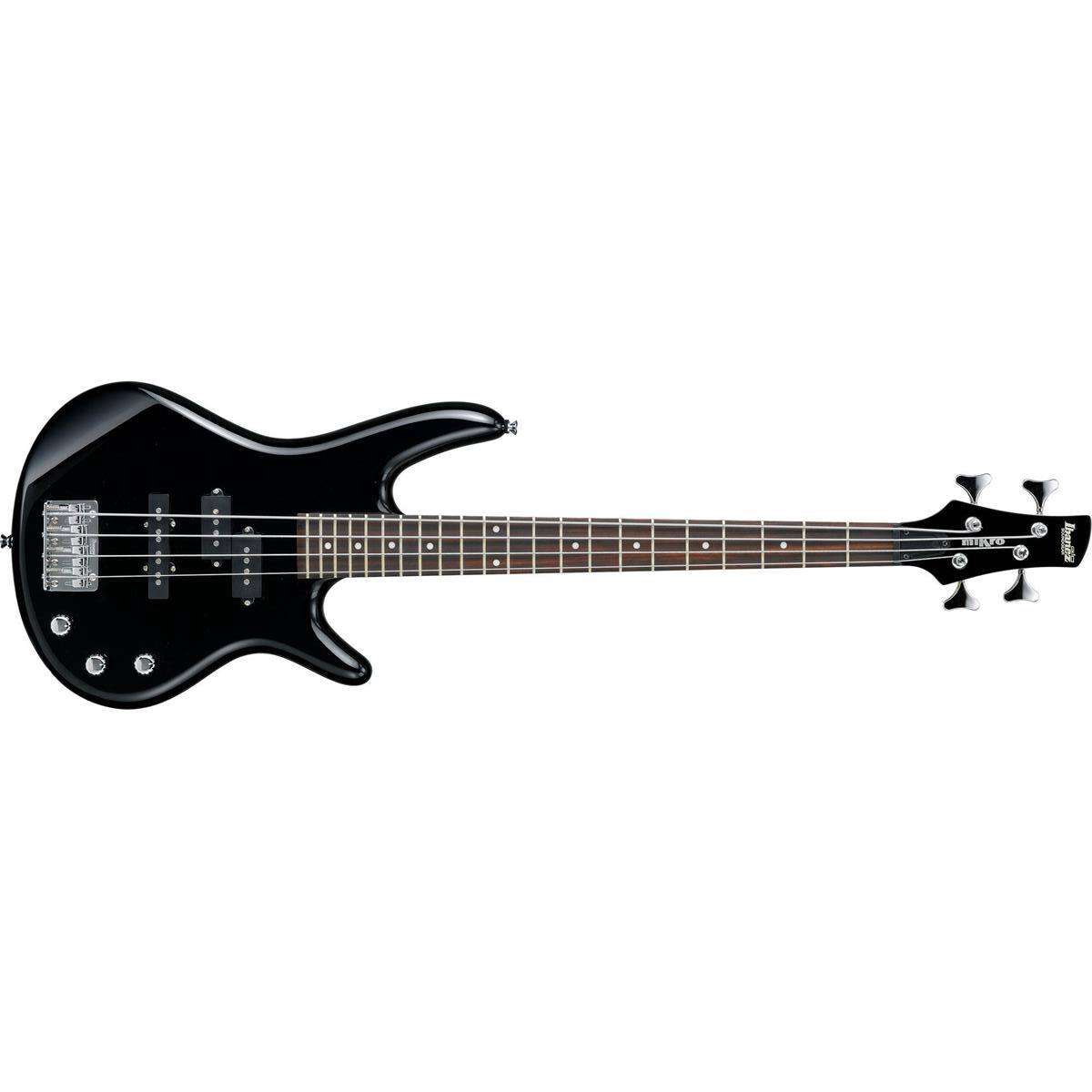 Alt View 9. Ibanez - Ibanez miKro Series GSRM20 Electric Bass Guitar, Black - Black.