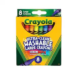 Crayola - Ultra Clean Large Washable Crayons, School Supplies, 8 Count