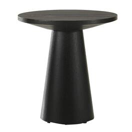 Manhattan Lane - Kily Side End Table, Cone Pedestal Base, 20 Inch Round Top - Black
