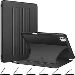 Kitcheniva - iPad Pro 11 Inch M4 2024 Shockproof Rugged Case With Multi Angle TPU Stand - Black