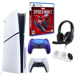 PS5 Slim with Spiderman 2, Extra Controller & Accessories - PlayStation 5