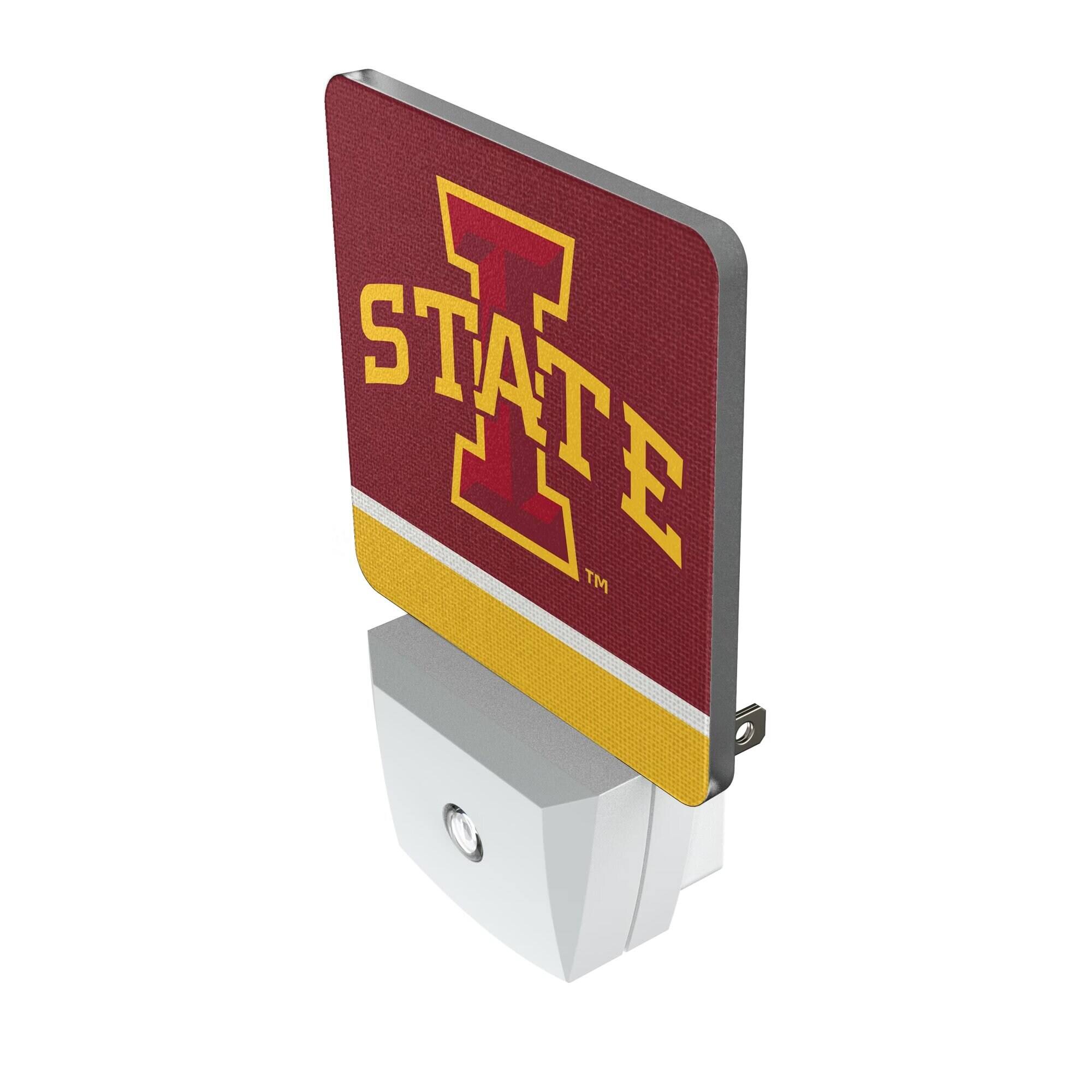 Alt View 1. Keyscaper - Iowa State Cyclones Stripe Design Nightlight 2-Pack - Multicolor.