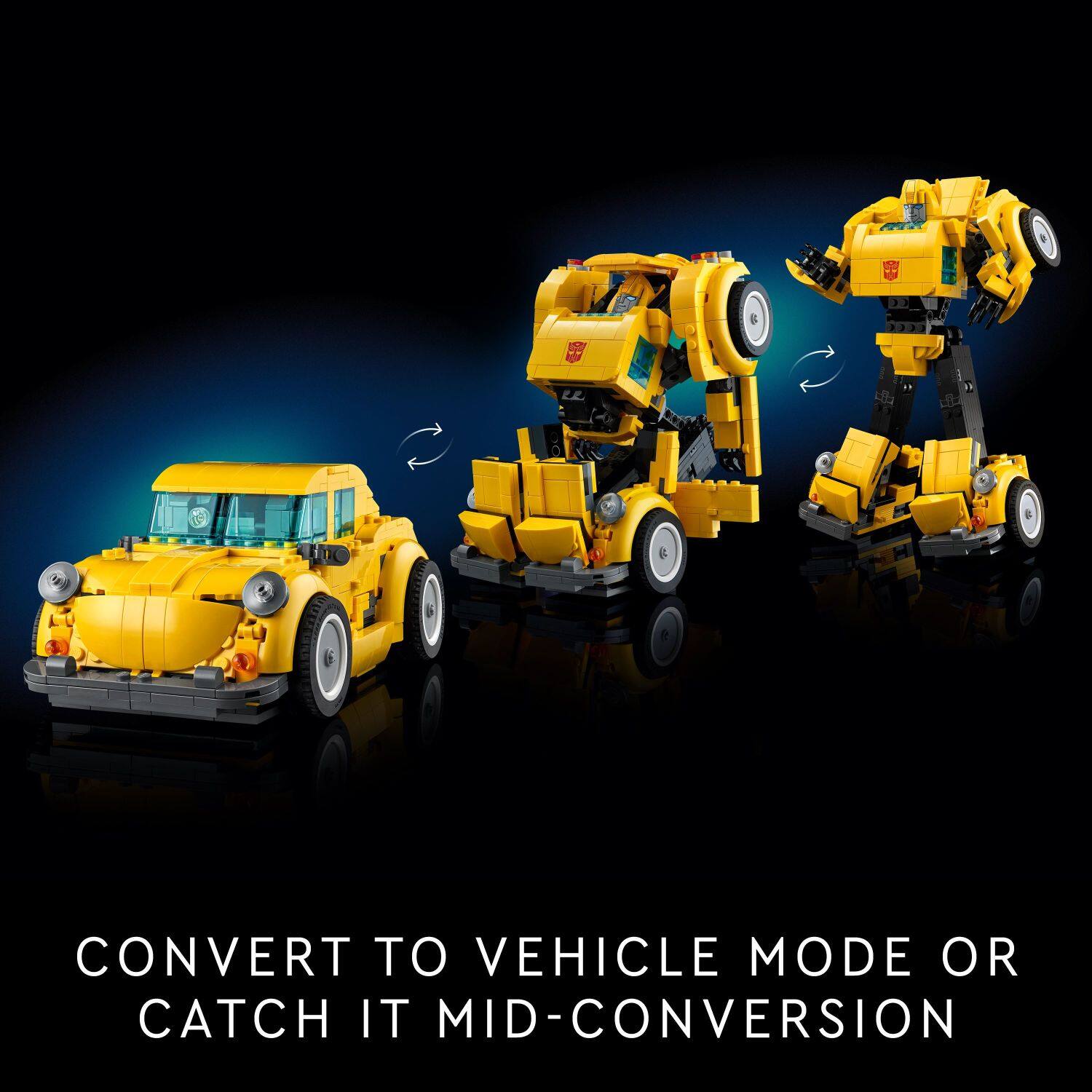 Convert to vehicle mode or catch it mid-conversion.