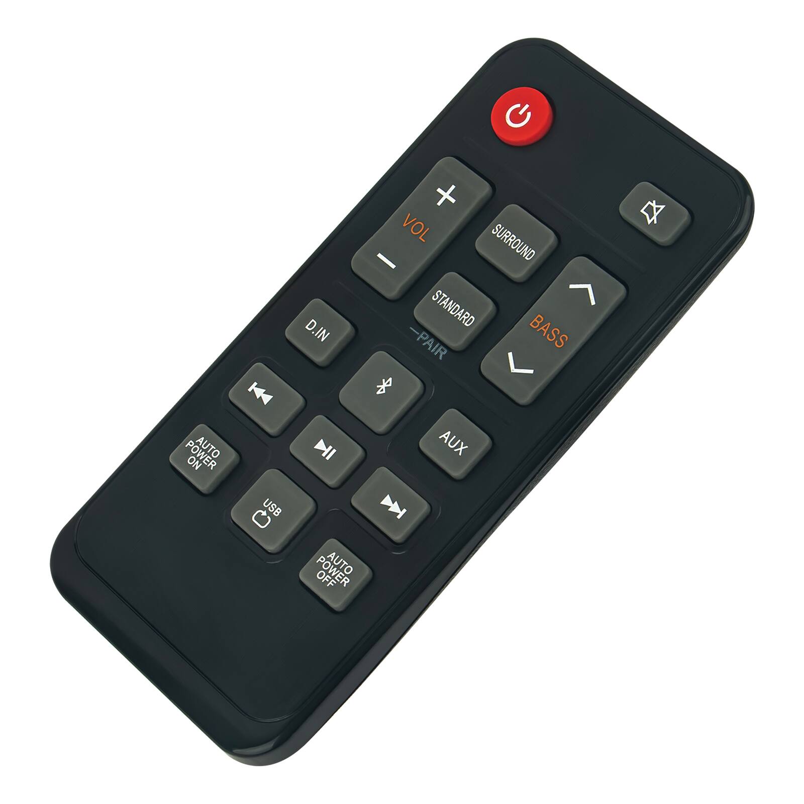 D.IN + VOL SURROUND STANDARD - PAIR BASS e AUTO ON NI AUX USB AUTO OFF