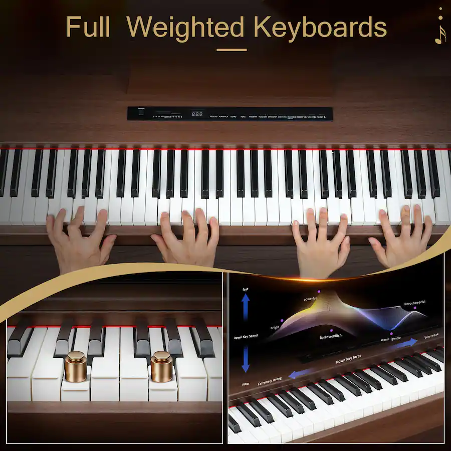 Computer Keyboard Key Weight Winado 88 Key Weighted Keyboard Piano Digital Piano with Dream Sound ...