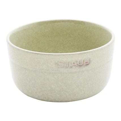 Front. Staub - Staub Ceramic Dinnerware 4-pc 5-inch Cereal Bowl Set - White Truffle - White Truffle.