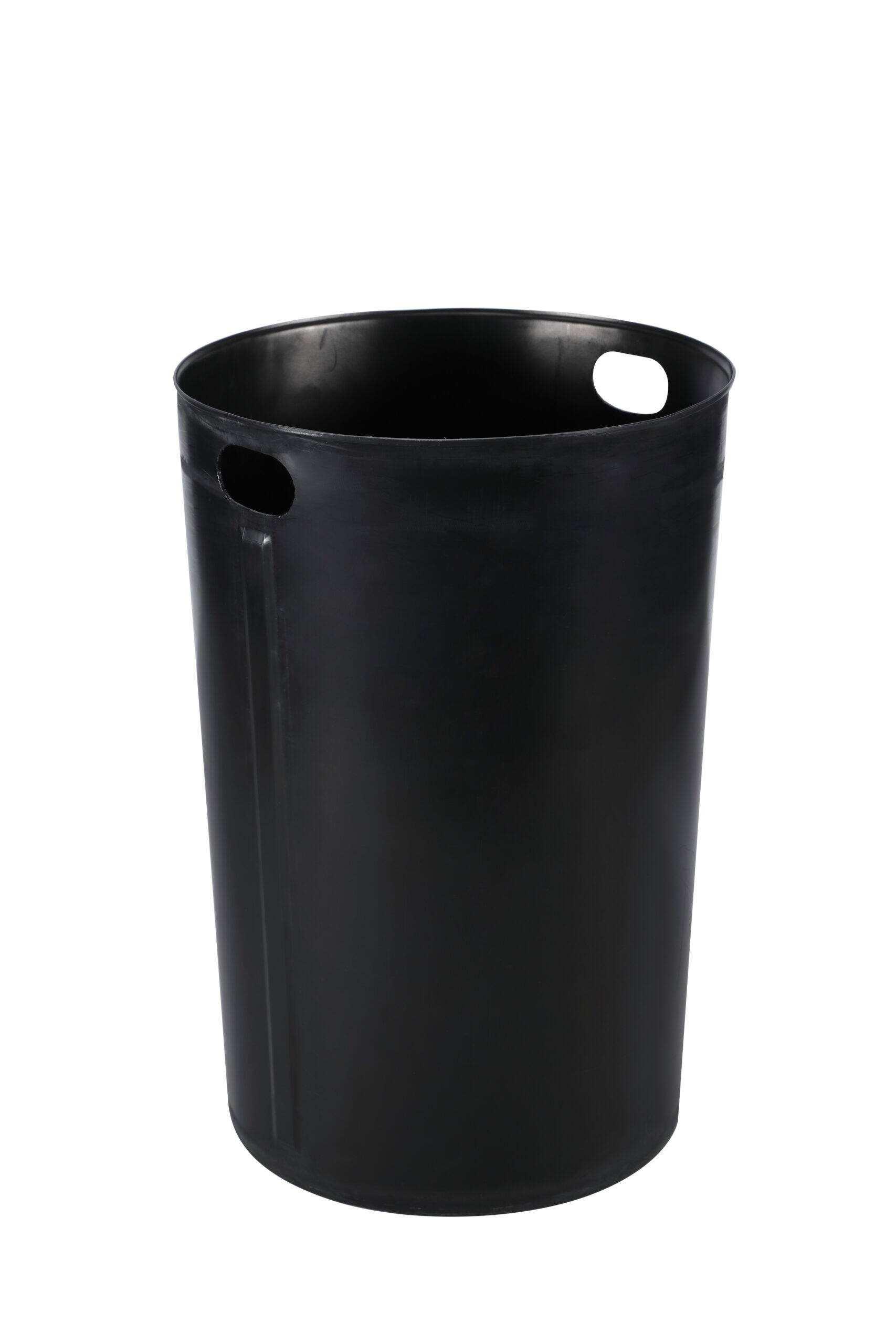 Front. Alpine Industries - 50 Gallon Plastic Insert Trash Can Liner with Handles - Black.