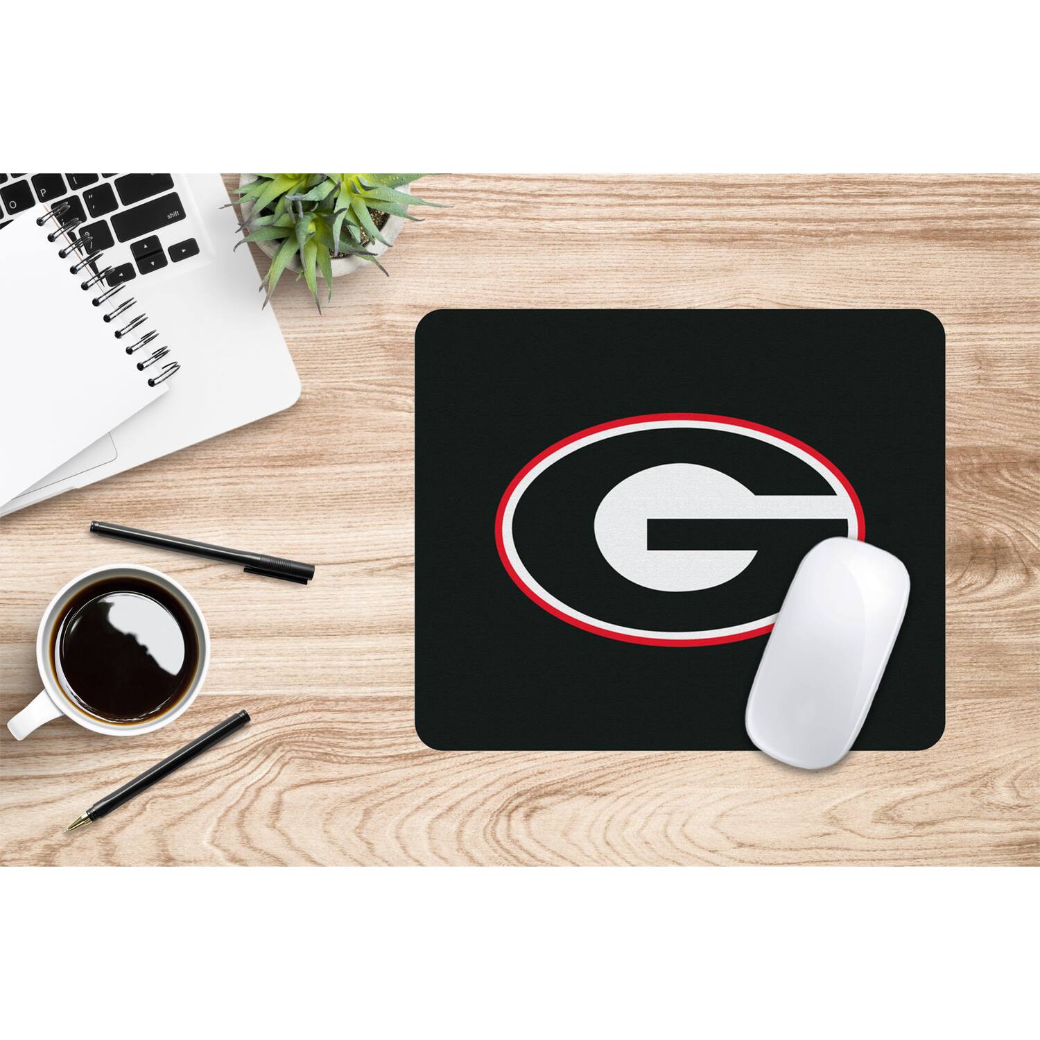 Alt View 1. OTM Essentials - Black Georgia Bulldogs Primary Logo Mouse Pad - Black.