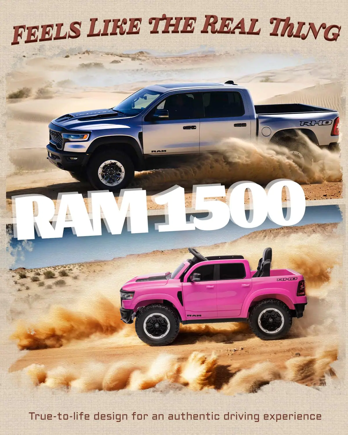 FEELS LIKE THE REAL THING  
RAM 1500  
True-to-life design for an authentic driving experience