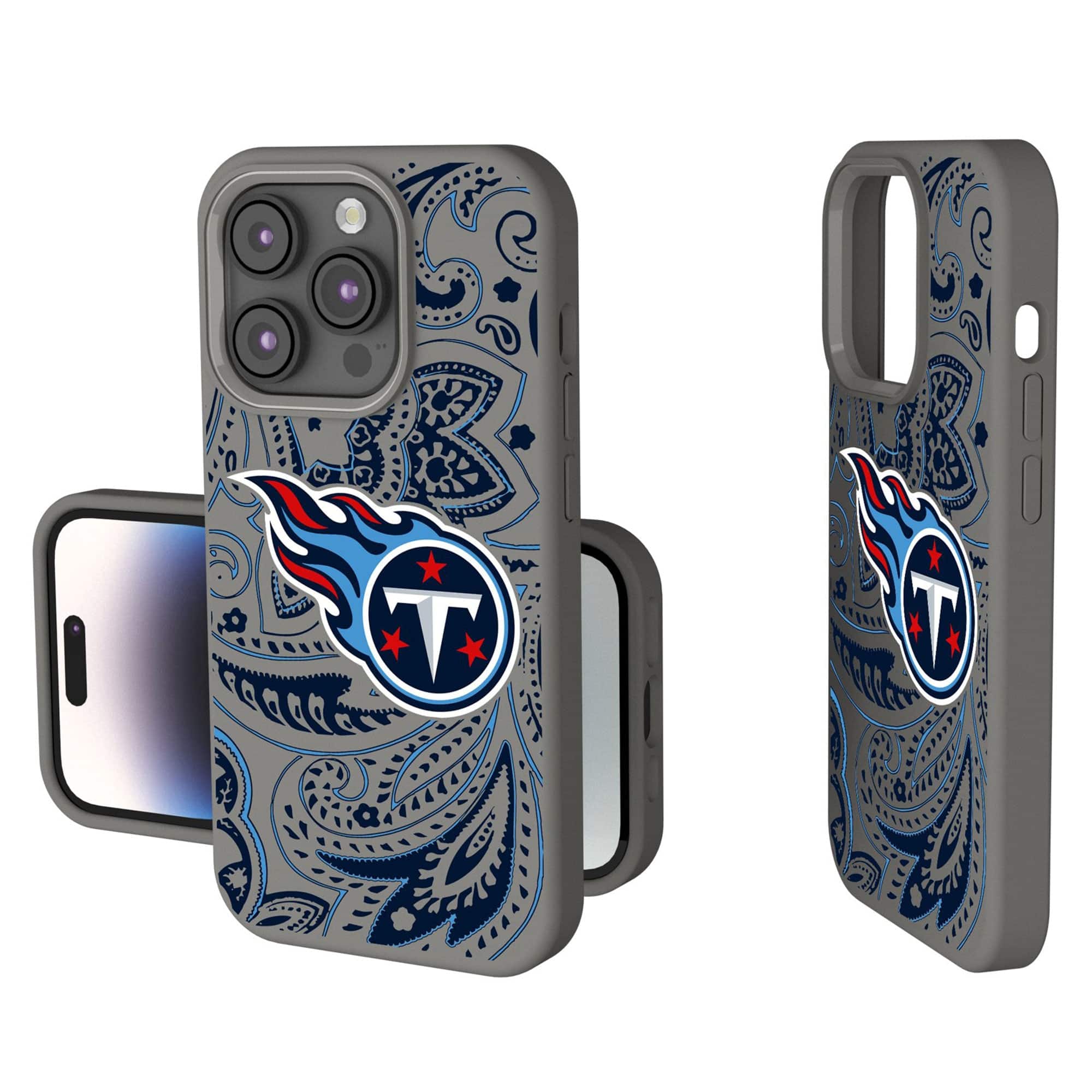 Keyscaper - NFL - Tennessee Titans Paisley iPhone Soft Touch Case - 14 Pro - Gray price history on PriceWatchPro