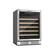 Front. Empava - 52-Bottle Wine Cooler – Freestanding/Built-In, Anti-Vibration - Stainless Steel.