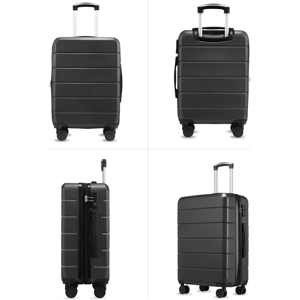 Alt View 6. LUGGEX - LUGGEX 20" Carry On Luggage Airline Approved Hardside Expandable Suitcase with Spinner Wheels and TSA Lock -  EX-Lite - Black.