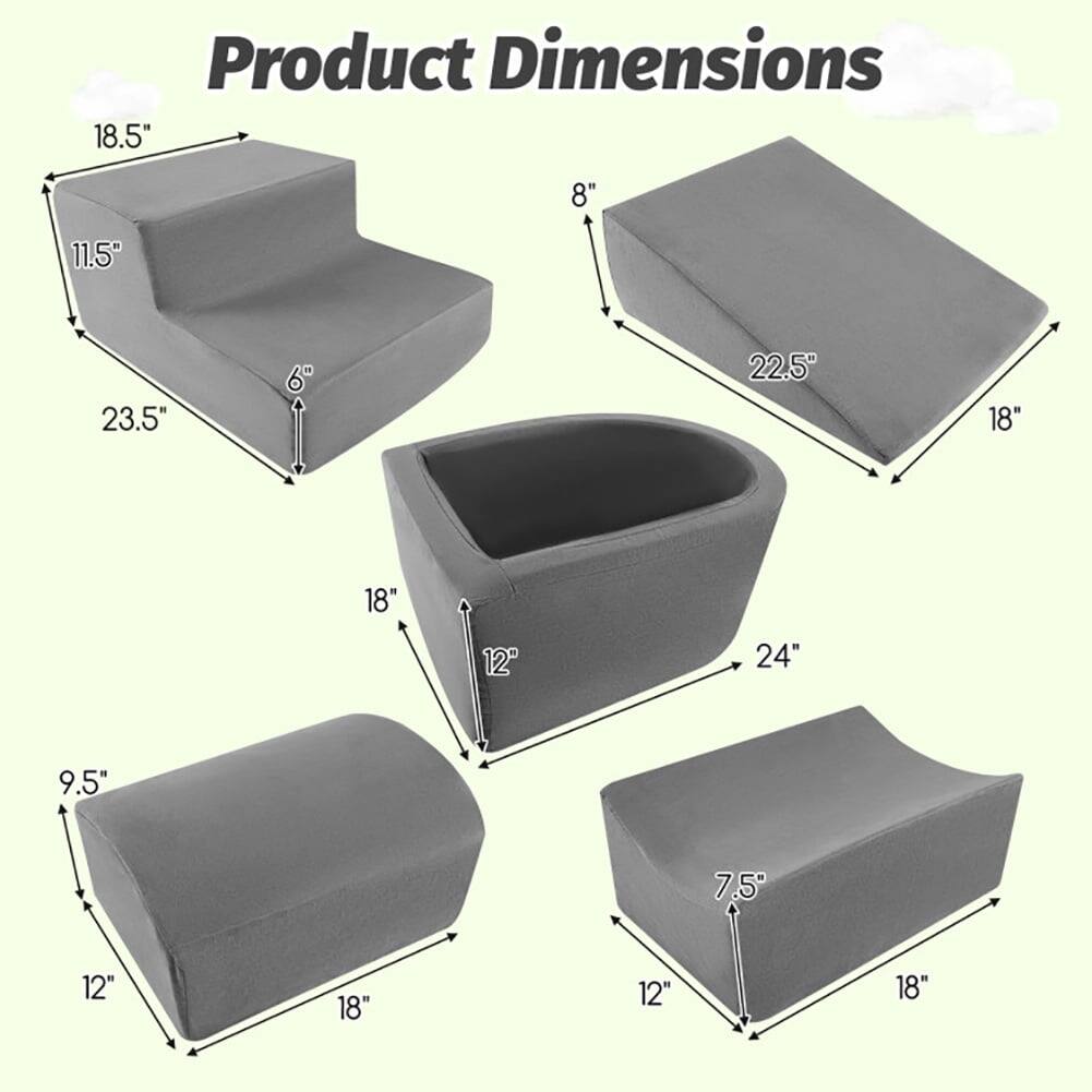Product Dimensions: 18.5" x 8" x 11.5" (6"), 23.5" x 22.5" x 18" (6"), 24" x 18" x 12", 18" x 9.5" x 12", 18" x 7.5" x 12"
