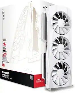 XFX - RX-97TQICKW9 Quicksilver AMD Radeon RX 9070XT White Gaming Edition with 16GB GDDR6 HDMI 3xDP, AMD RDNA 4