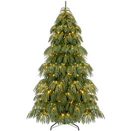 Best Choice Products - 6Ft Pre-Lit Artificial Norfolk Pine Christmas Tree, Downswept Noble Holiday Decor w/ 300 LEDs - Green