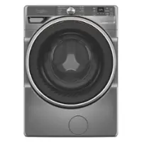 Whirlpool - 5.0 Cu. Ft. High Efficiency Smart Front Load Washer with FreshFlow Vent System - Radient Silver - Front_Zoom