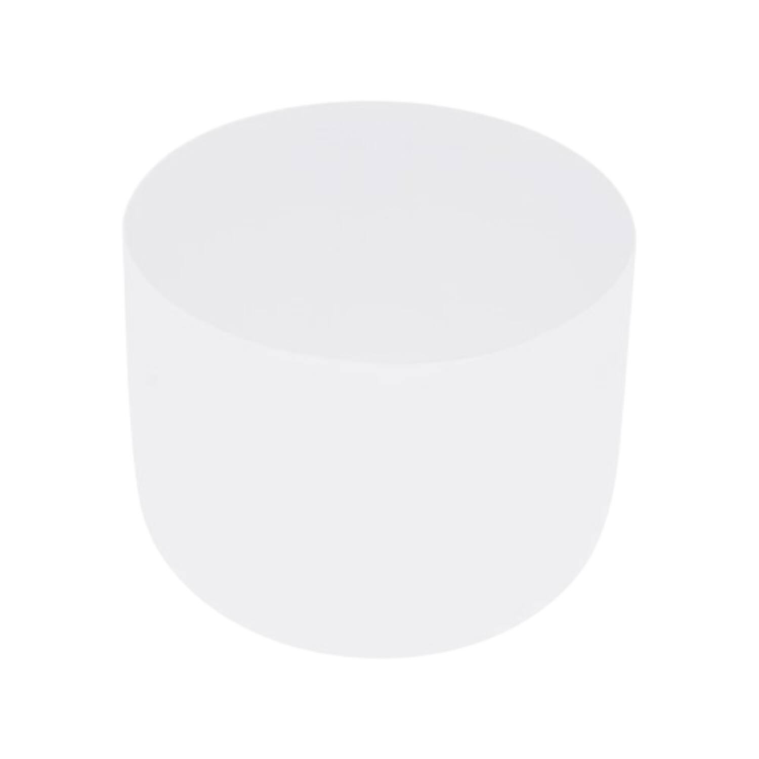 Front. Home Collection - 8 Inch F Note Chakra Crystal Singing Bowl for Meditation and Sound Therapy - Frosted White.