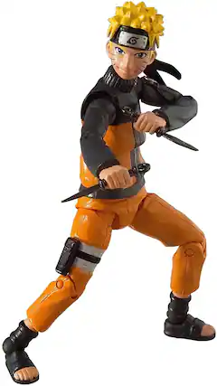 Front. Toynami - Naruto Shippuden 4 inch Action Figure | Naruto Uzumaki - Orange.