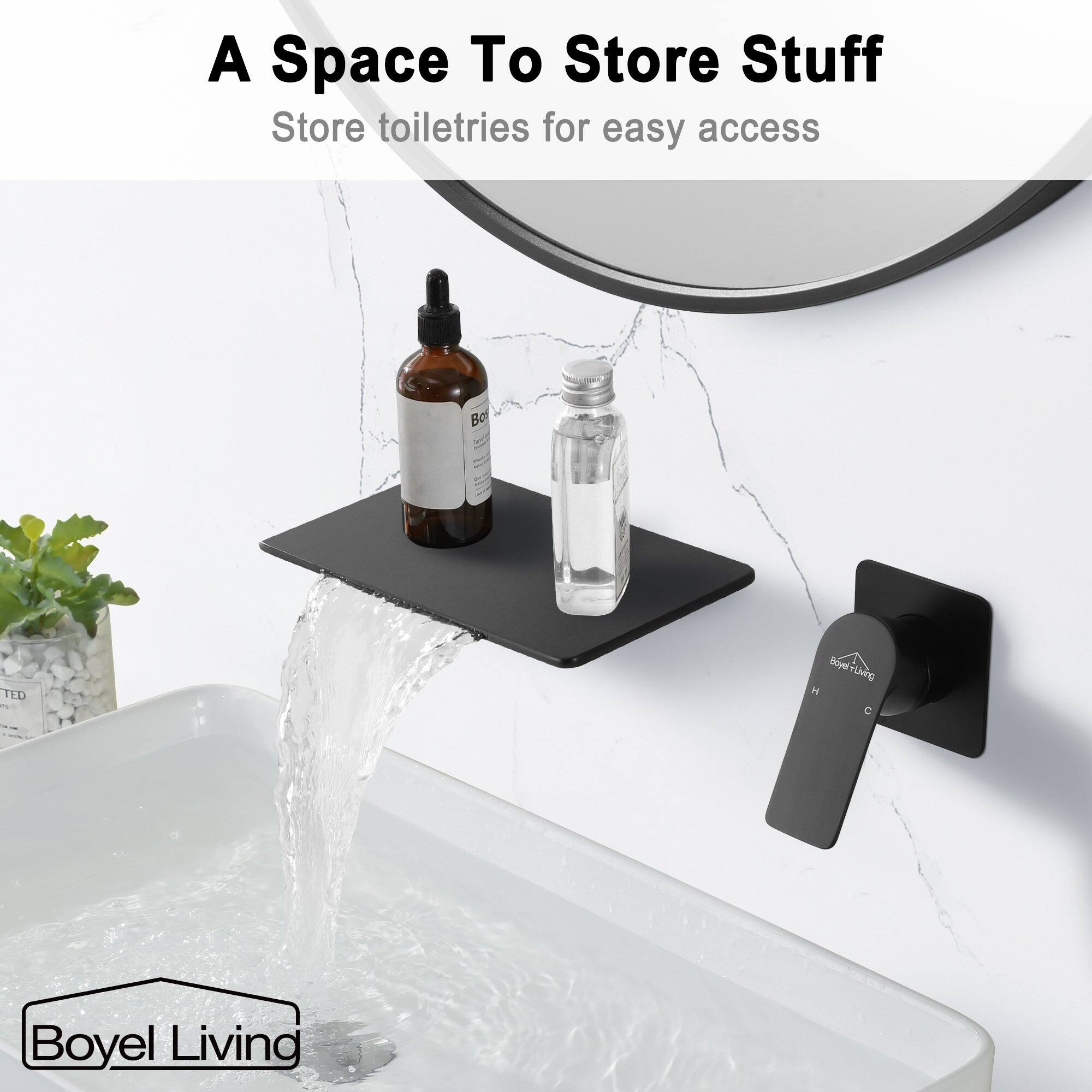 A Space To Store Stuff Store toiletries for easy access B Boyel Living