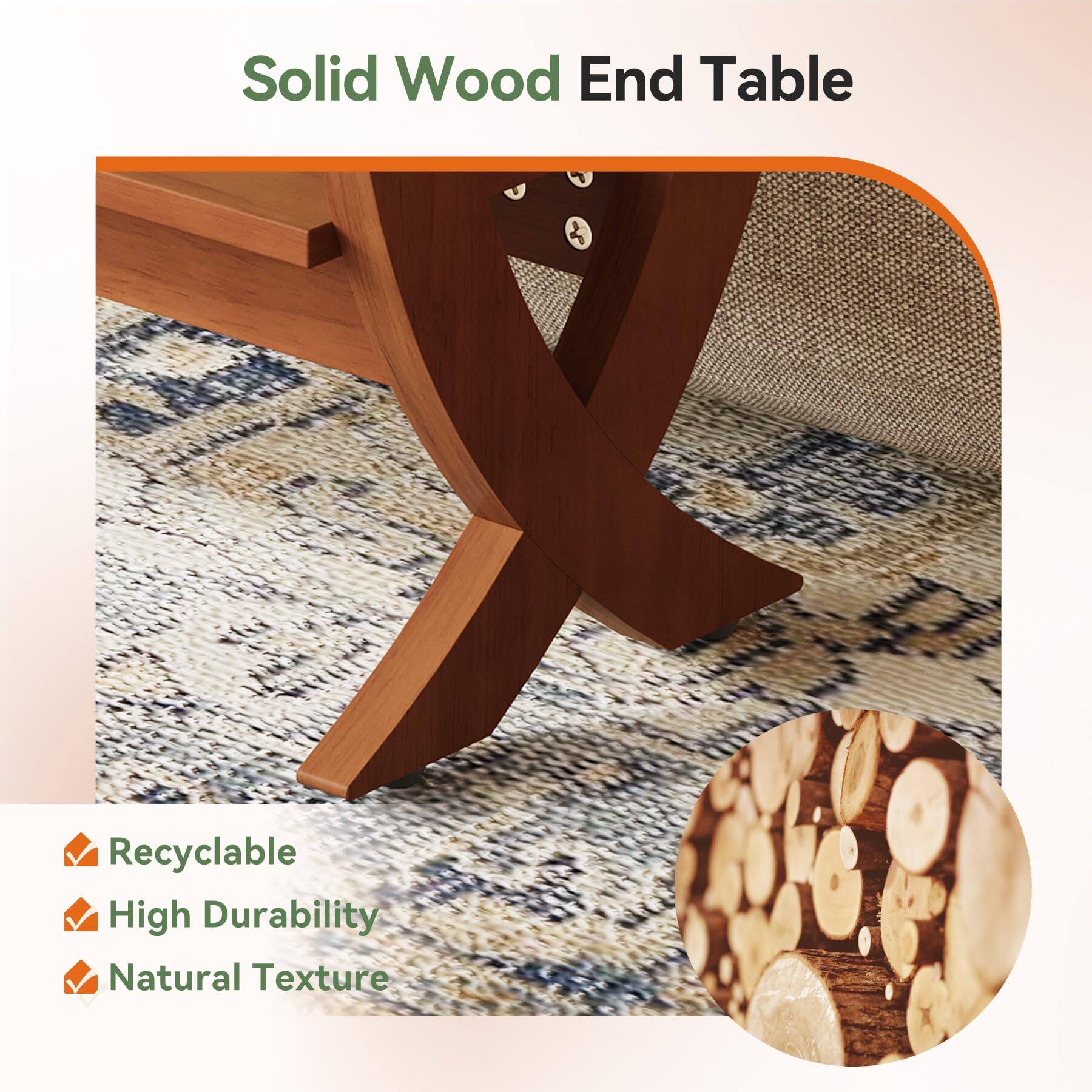 Solid Wood End Table

- Recyclable
- High Durability
- Natural Texture