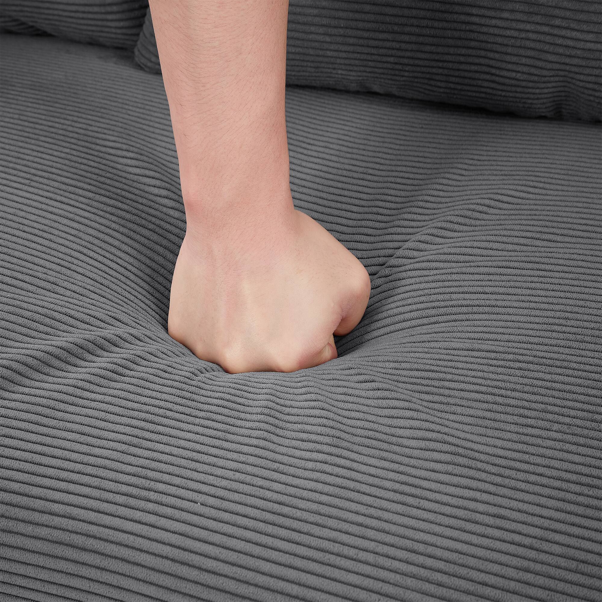 Alt View 5. GOODSILO - 57-Inch Pull-Out Convertible Sofa Bed Loveseat with Adjustable Backrest and USB Charging Ports for Modern Living Spaces - DARK GREY.