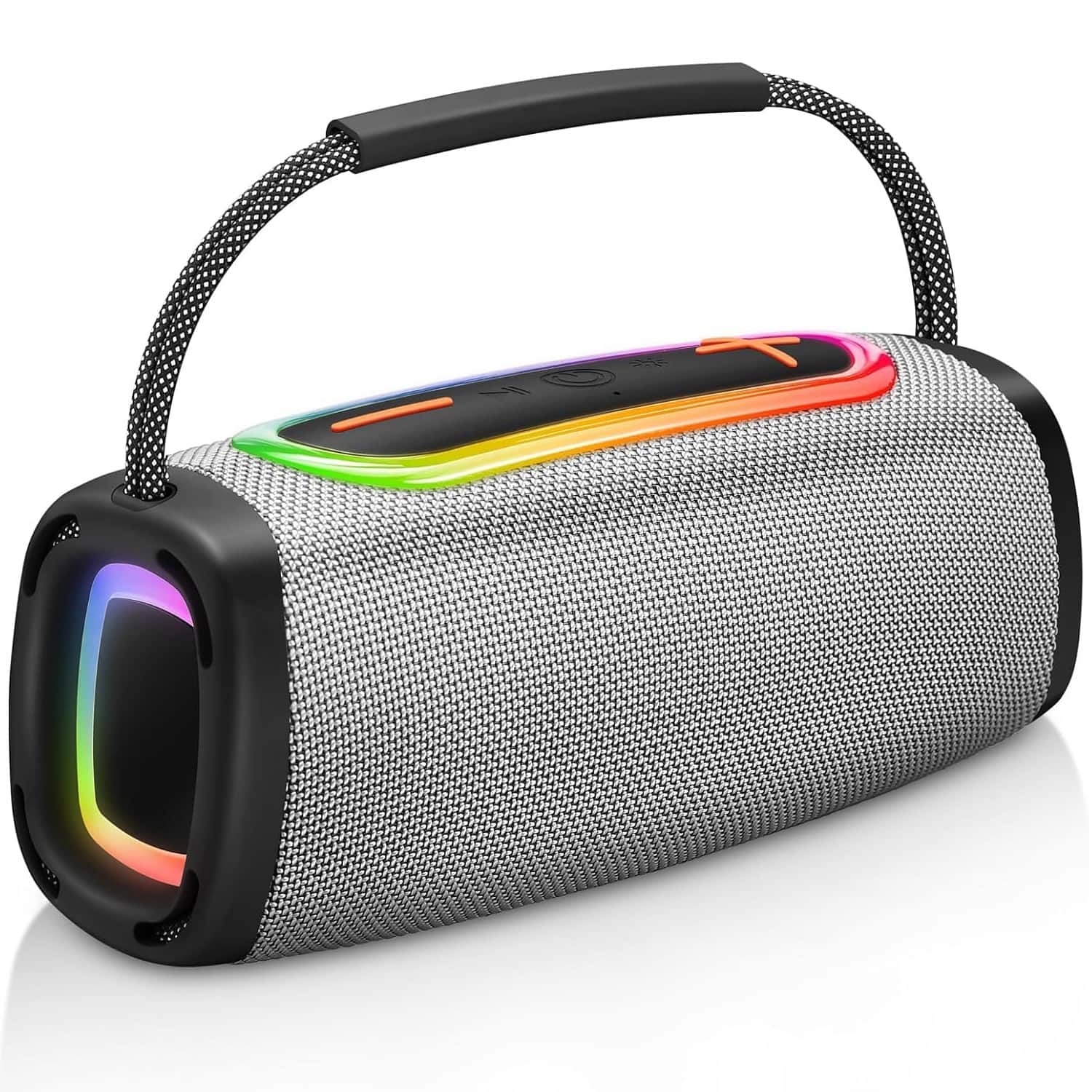 Dazzed Corner - Bluetooth Speakers, Portable Wireless Speaker with RGB Lights - Gray