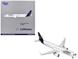 GeminiJets - Airbus A321neo Lufthansa 600th Airbus D-AIEQ White Dark Blue Tail Gemini 200 Series 1/200 Diecast Model - White with Dark Blue