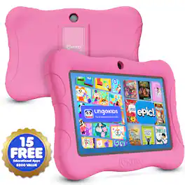 Contixo - V9 7” Kids Tablet – 32GB, 50 Disney eBooks, Stickers, Parental Controls & Kid-Proof Case – Ages 3–10 - Pink
