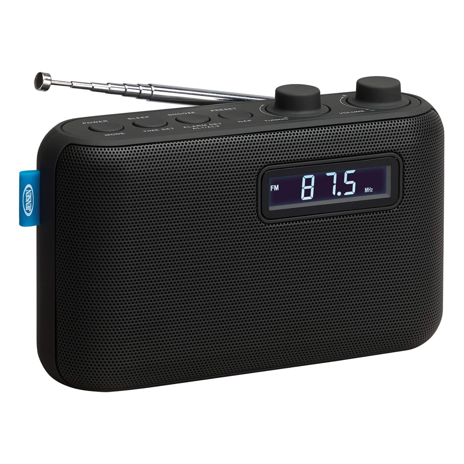 Jensen - SR-50 Portable AM/FM Digital Radio with Telescoping Antenna, SR-50 - Black