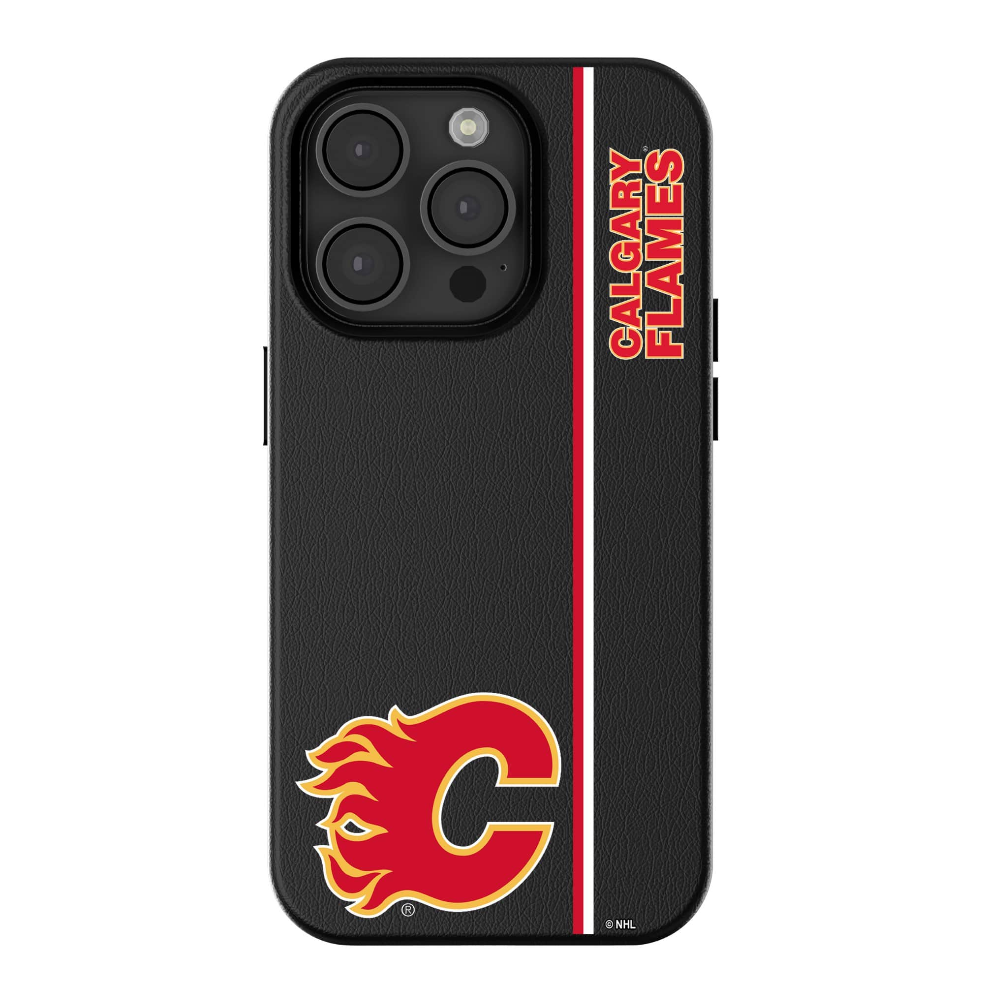Keyscaper - NHL - Calgary Flames Sidebar Magnetic iPhone Case - 16 Pro - Black