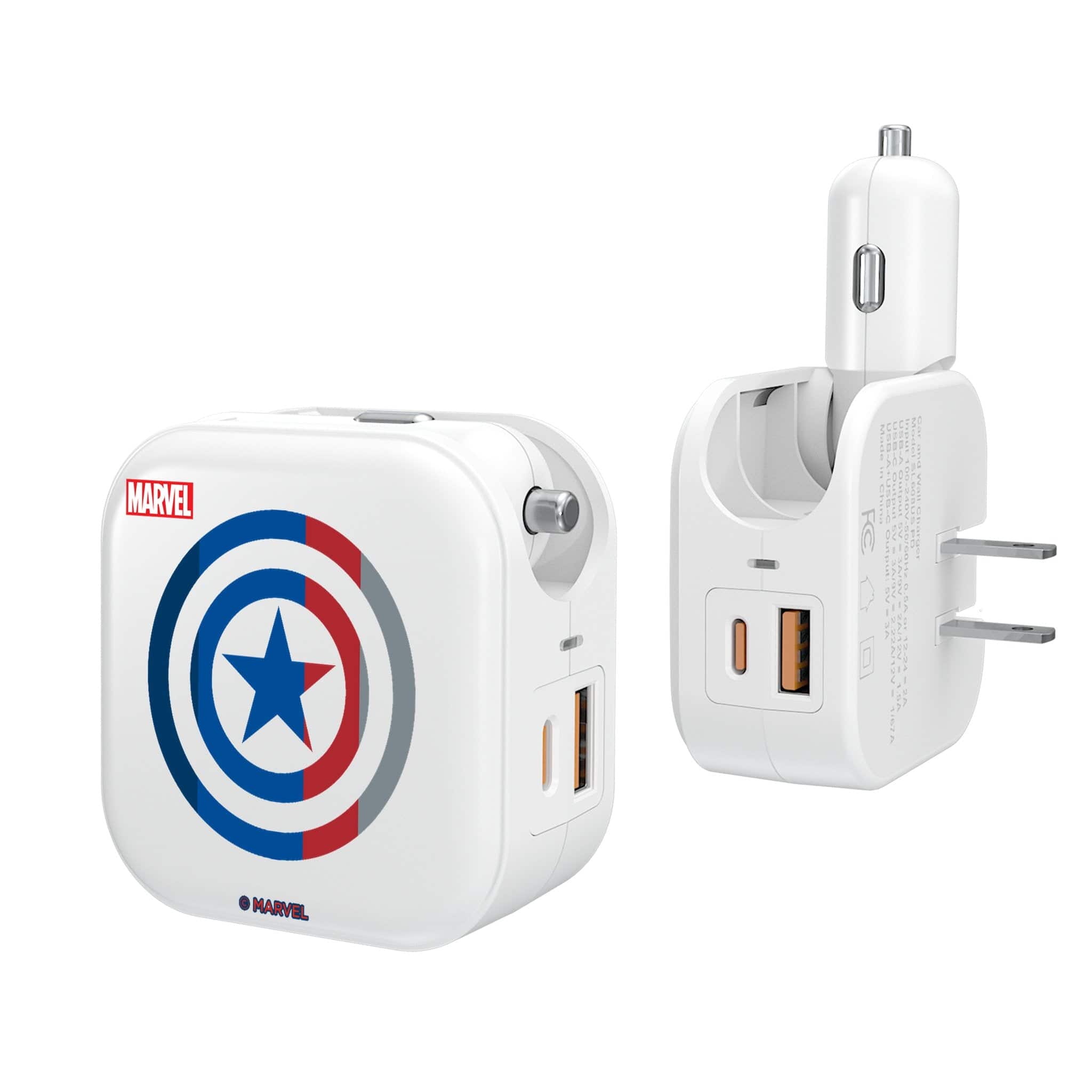 Keyscaper - Marvel Sigil 2 in 1 USB Charger - Captain America