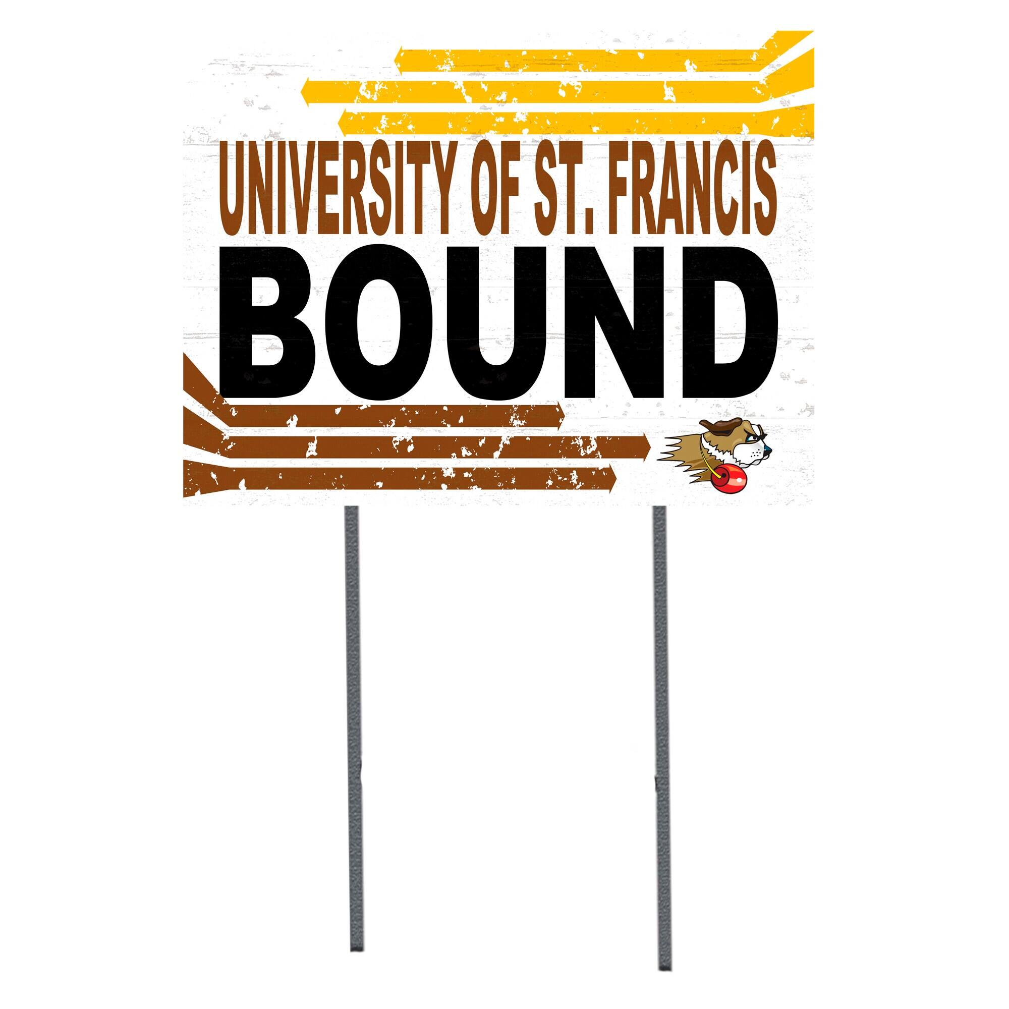 White St. Francis Fighting Saints 18" x 24" Bound Yard Sign