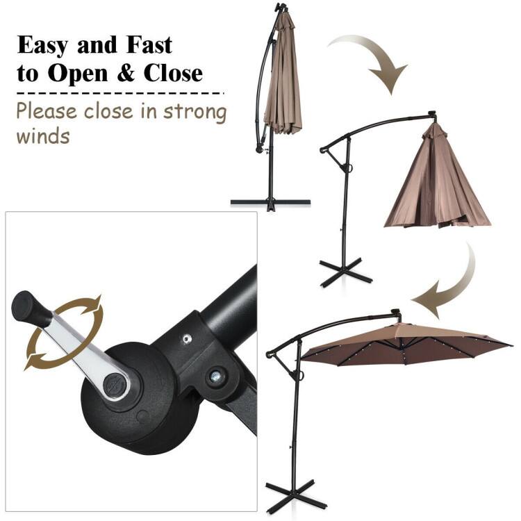 Easy and Fast to Open & Close  
Please close in strong winds