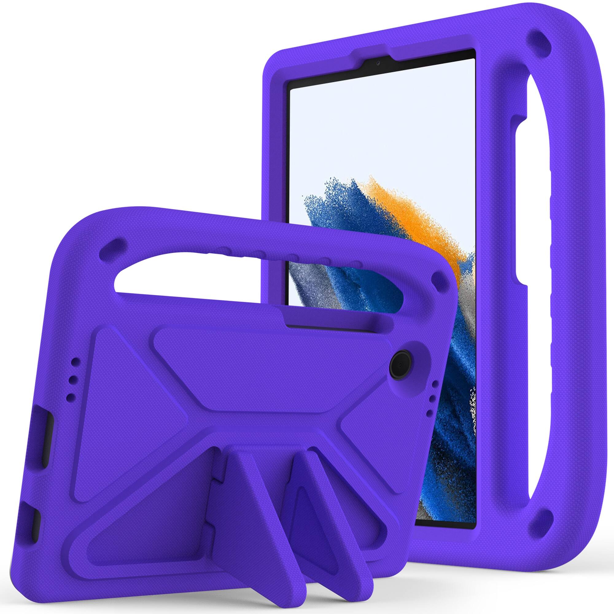 Front. Dteck - For Samsung Galaxy Tab A11 2025/A9 2023 8.7-inch Rugged Case Kids Friendly EVA Handle Grip Kickstand Shockproof Cover - Purple.