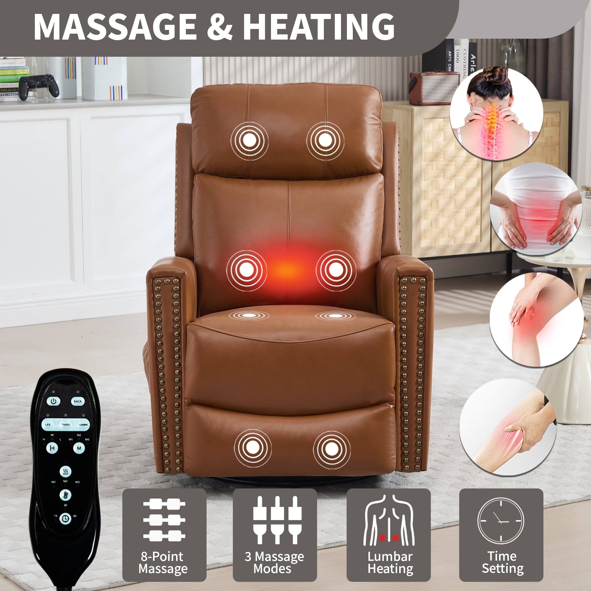 MASSAGE & HEATING

- 8-Point Massage
- 3 Massage Modes
- Lumbar Heating
- Time Setting