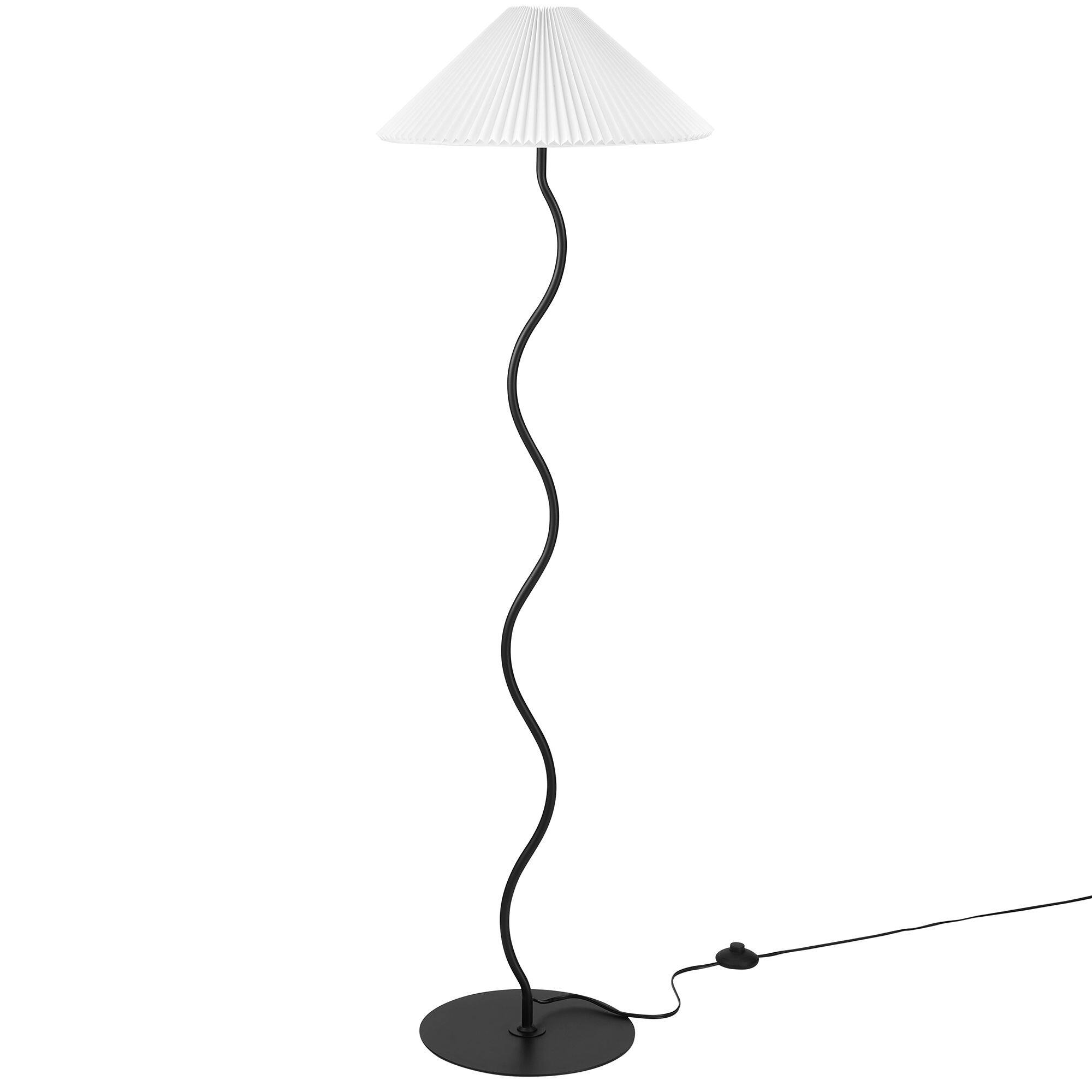Angle. Modway - Wave Squiggle Floor Lamp by Modway - Black.
