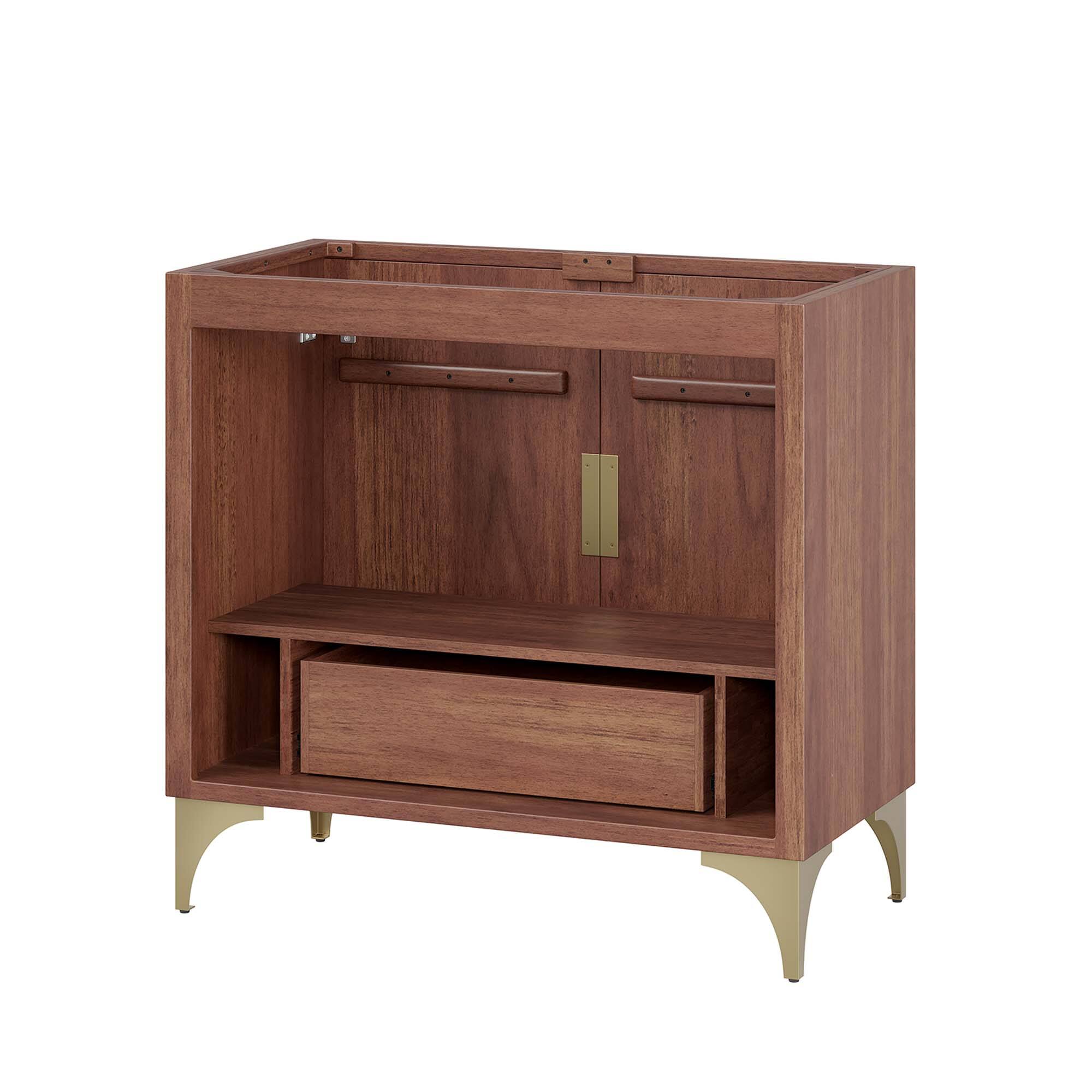 Alt View 2. Modway - Daylight Bathroom Cabinet Basin Not Included by Modway - Walnut.