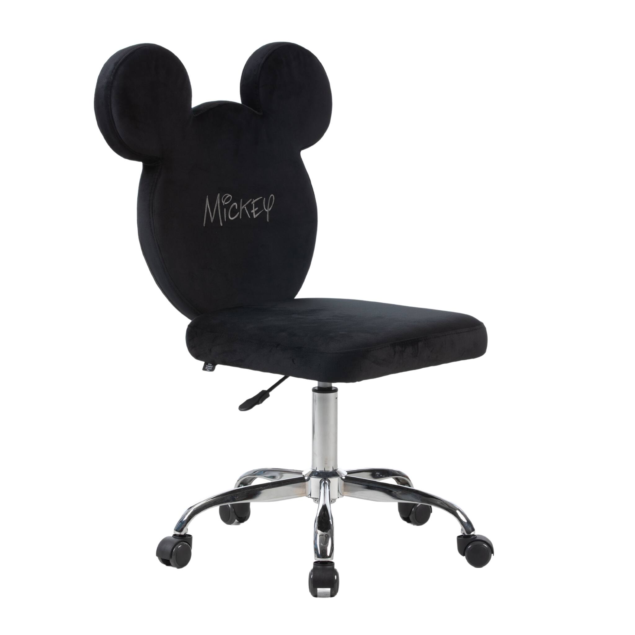 Angle. Impressions Vanity Co. - Mickey Mouse Swivel Vanity Chair - Black.