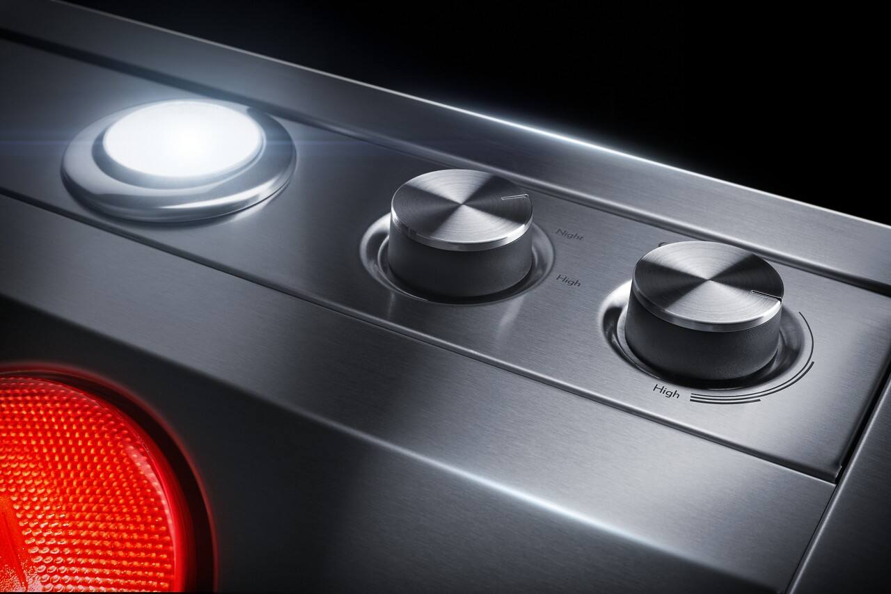 Alt View 14. JennAir - Pro-Style 30" Externally Vented Range Hood - Lustre Stainless.