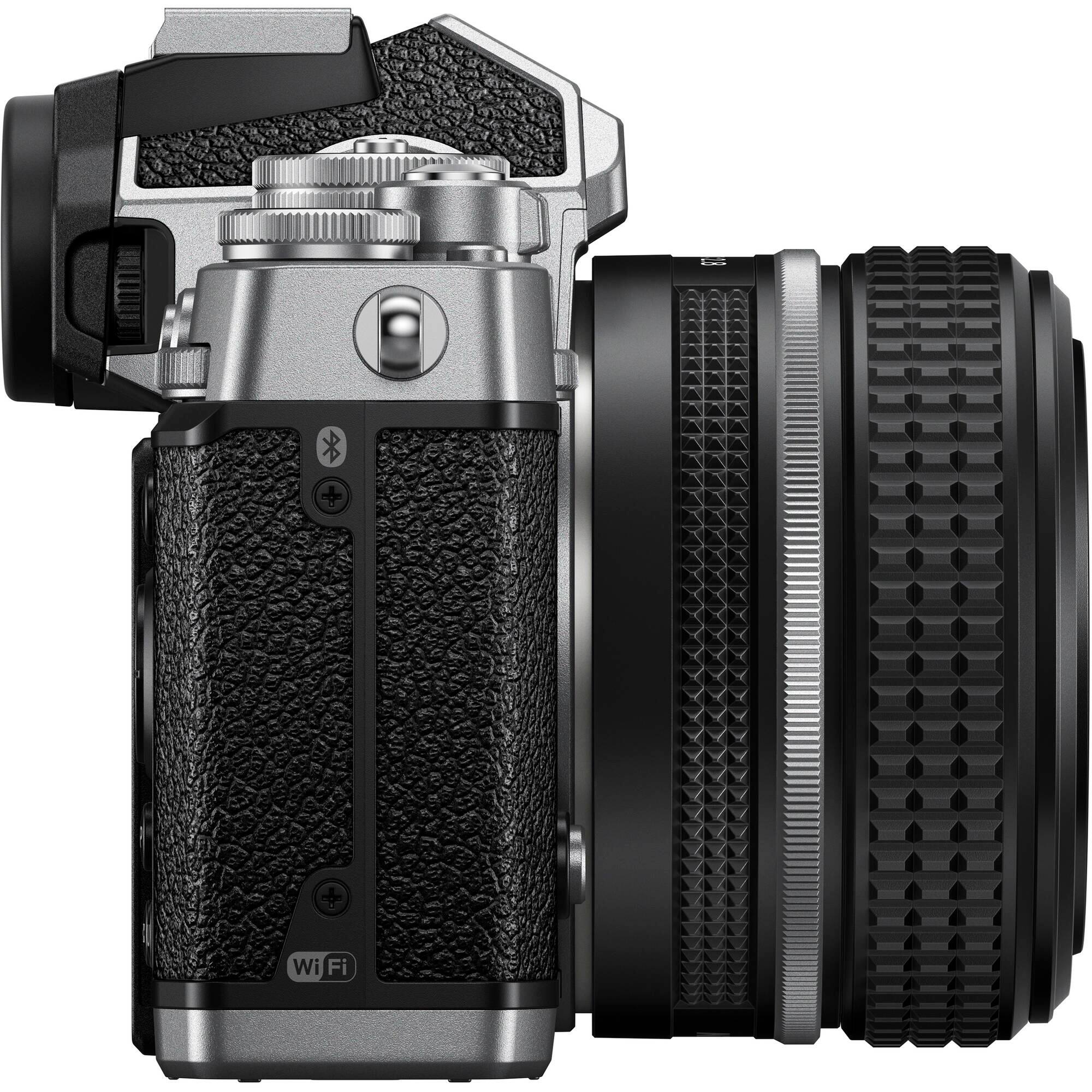 Alt View 6. Nikon - Nikon Z fc Mirrorless Digital Camera + FTZ II Mount Adapter + 64GB Memory Card - Silver.