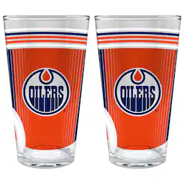 Great American Products - Edmonton Oilers Two-Piece 16oz. Pint Glass Set - Multicolor
