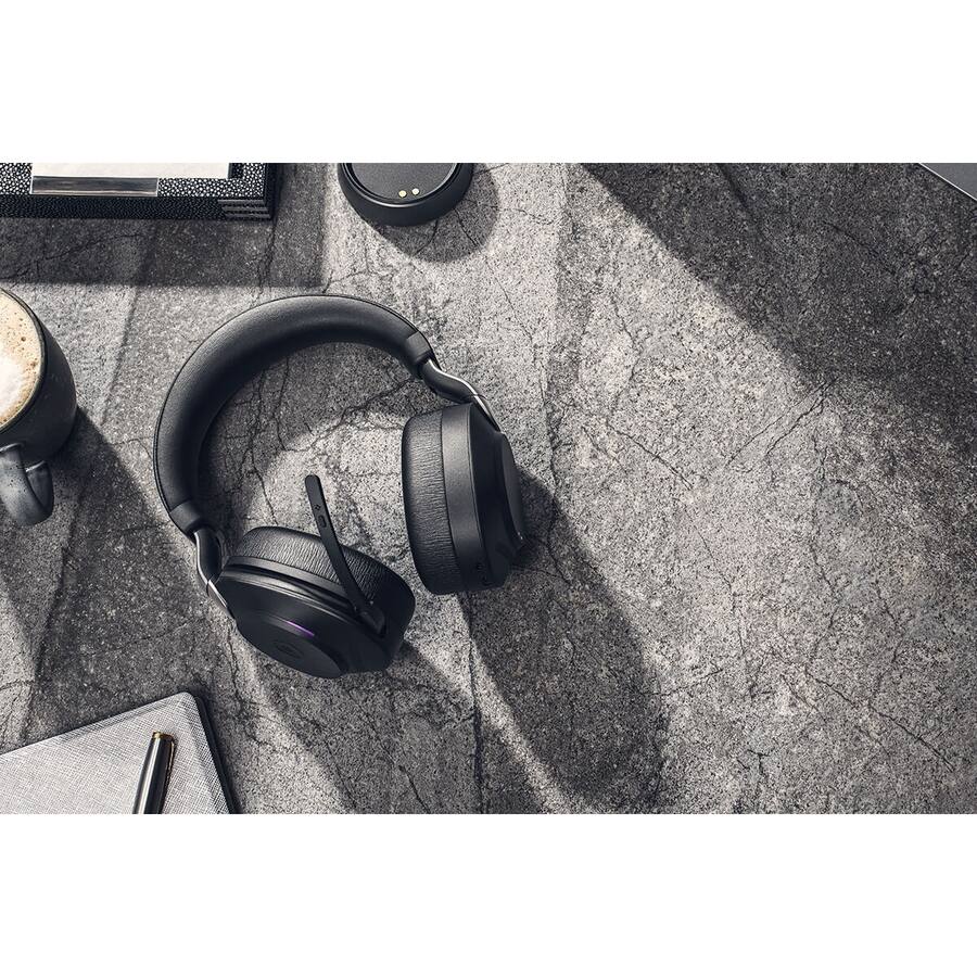 Alt View 8. Jabra - Jabra Evolve2 85 Headset - Stereo - Wireless - Bluetooth - Over-the-head - Binaural - Supra-aural - Black - Black.