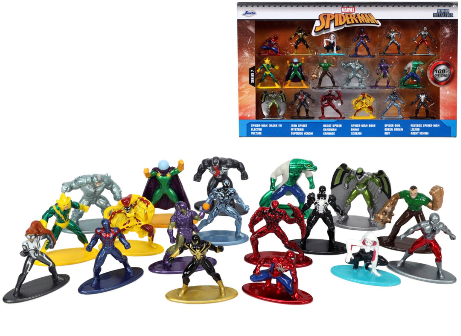Jada Marvel Spider-Man Metalfigs 7 Series 100% Decast Spider-Man Electro Vulture - Spider-Man Mysterio Superior Venom S331-Spider-Man 2910 Sandman Carnage Scream Spider-Squirrel - Spider-Man Lizard Agent Venom