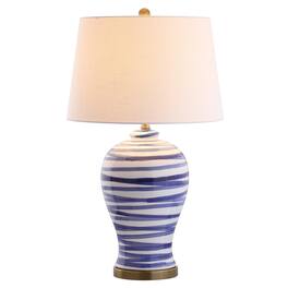 Jonathan Y - Joelie 29" Ceramic LED Table Lamp - Blue/White