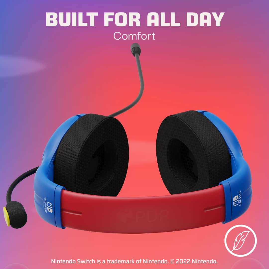 PDP Gaming AIRLITE Stereo Wired Headset with Mic for Nintendo
