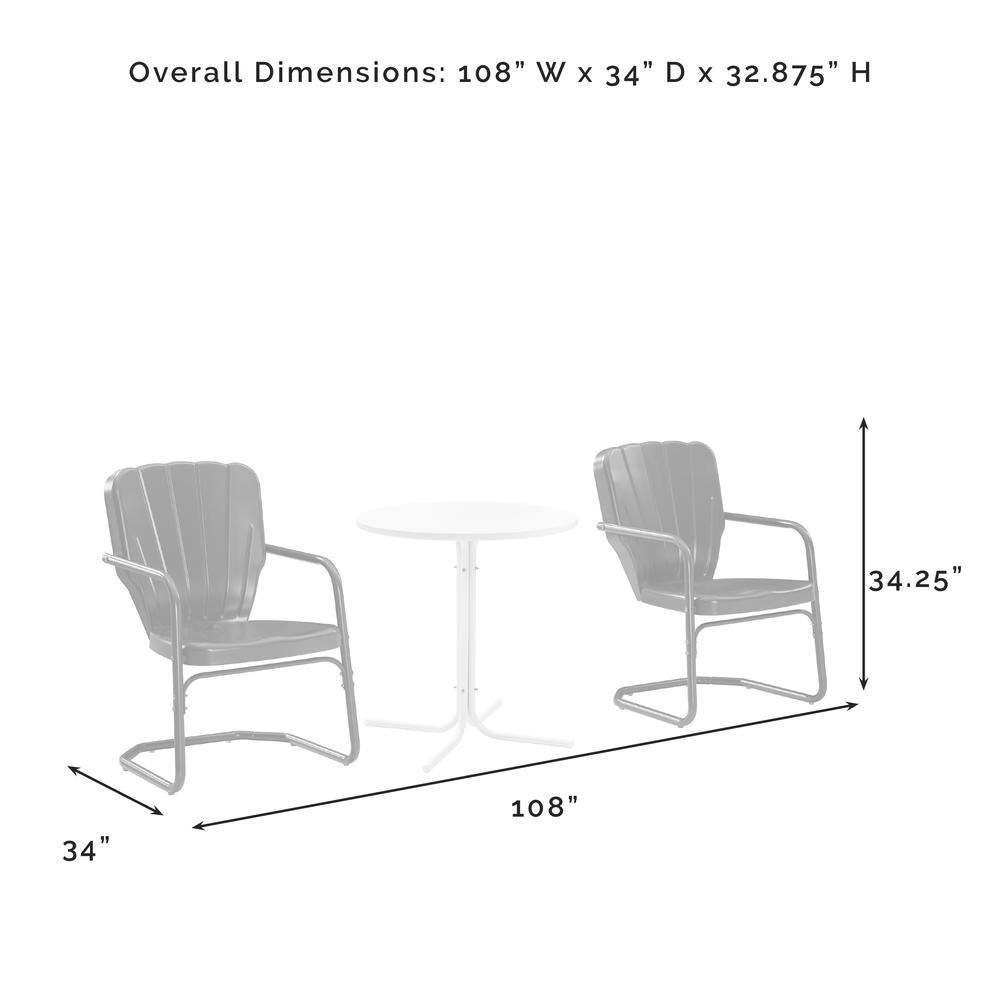 Overall Dimensions: 108" W x 34" D x 32.875" H  
34"  
34.25"