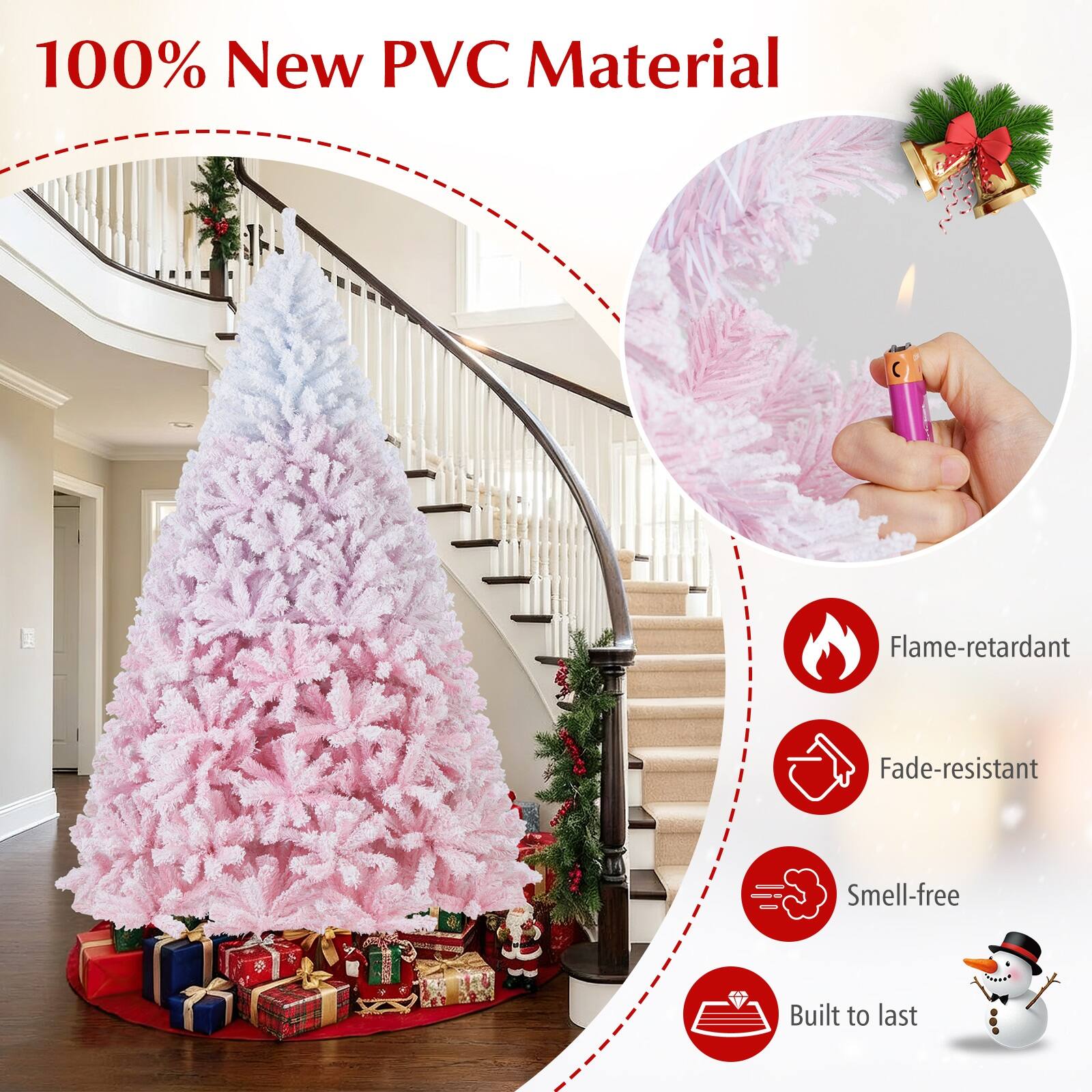 100% New PVC Material

- Flame-retardant
- Fade-resistant
- Smell-free
- Built to last