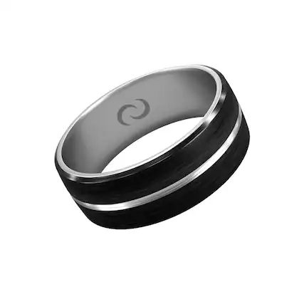 Front. Contact Co. - Smart Tungsten Elite NFC Ring, Sleek Smart Rings with Instant App-Free Sharing, Tool for Business Meetings, Size 15.