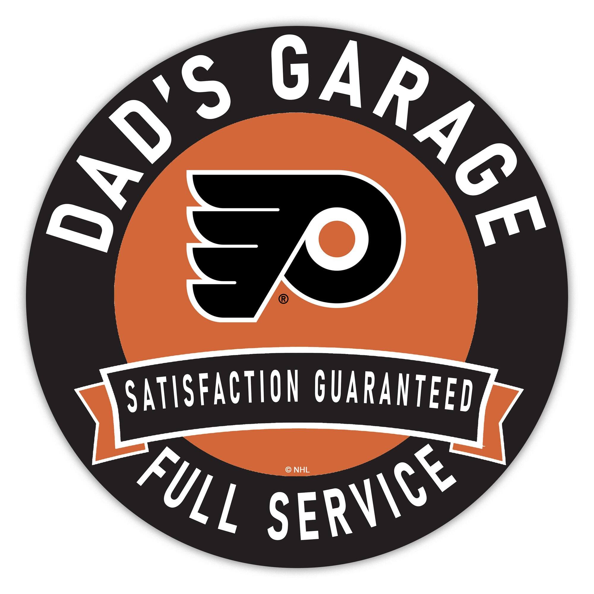 Philadelphia Flyers 16" Dad's Garage Wood Sign